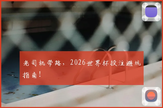 老司机带路，2026世界杯投注避坑指南！